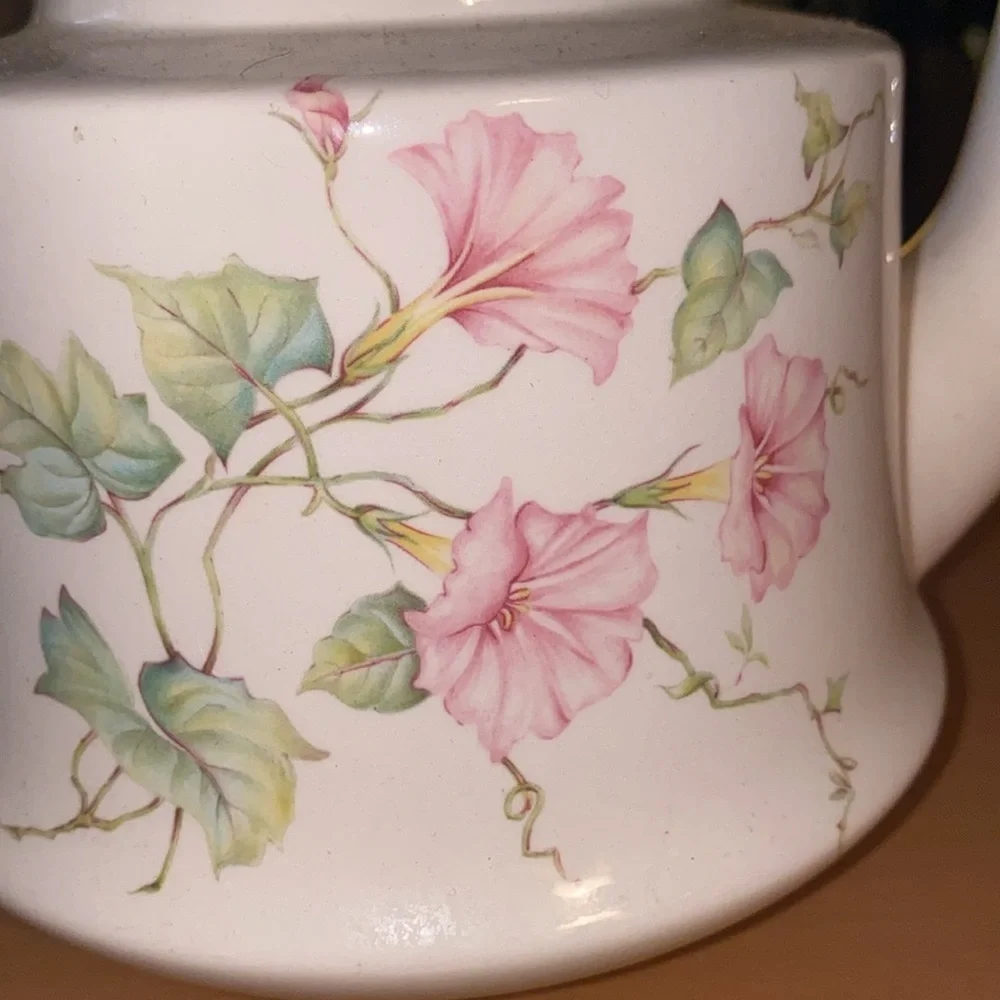Vintage James Kent Old Foley Staffordshire Teapot  Floral Swirl Gold
